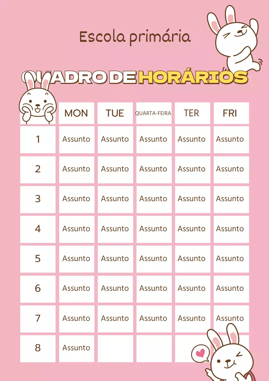 Horário escolar 03