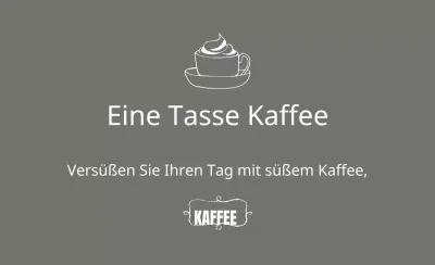 Süßer Kaffee
