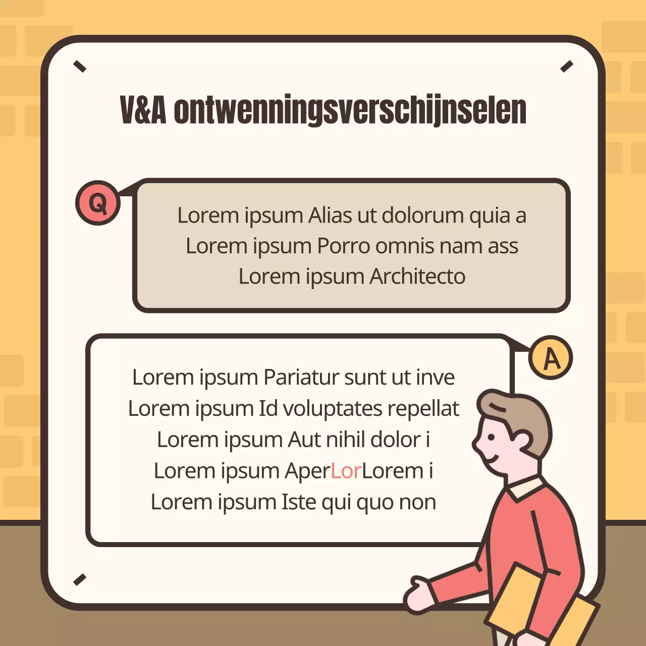 Schattige geelbruine illustratie van ontwenningsverschijnselen bij het roken