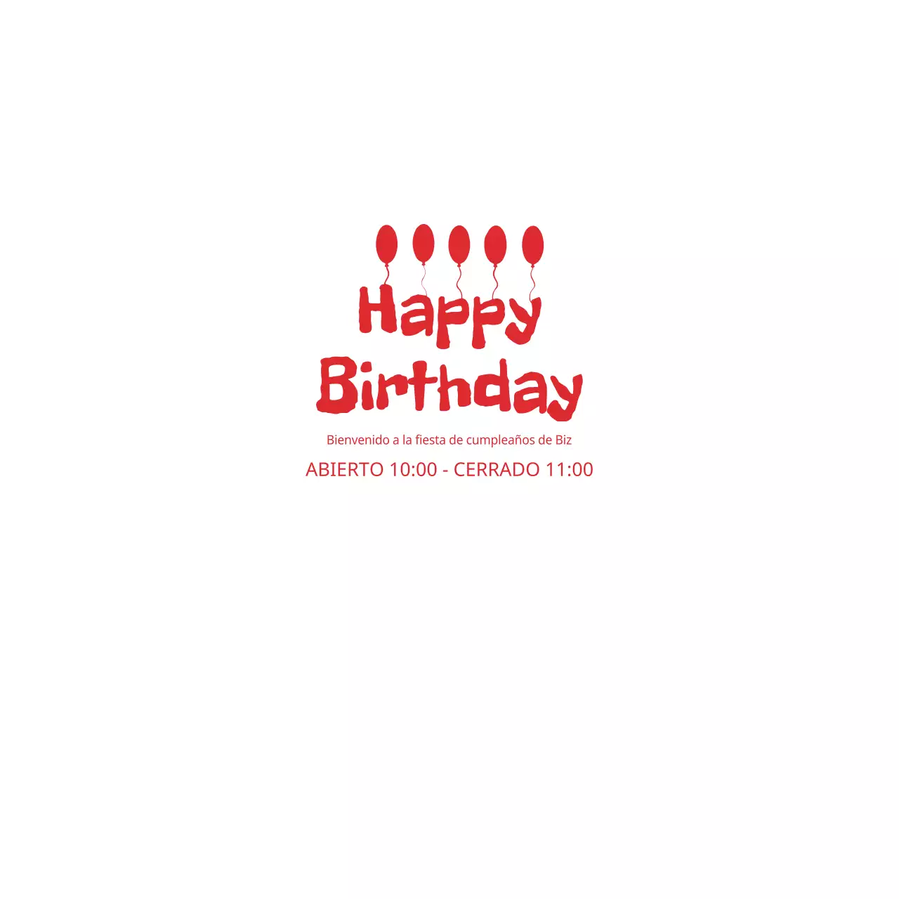 Fiesta de cumpleaños Biz