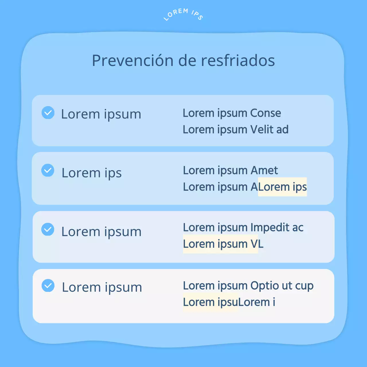 Ilustración azul claro Cómo evitar ponerse enfermo en verano