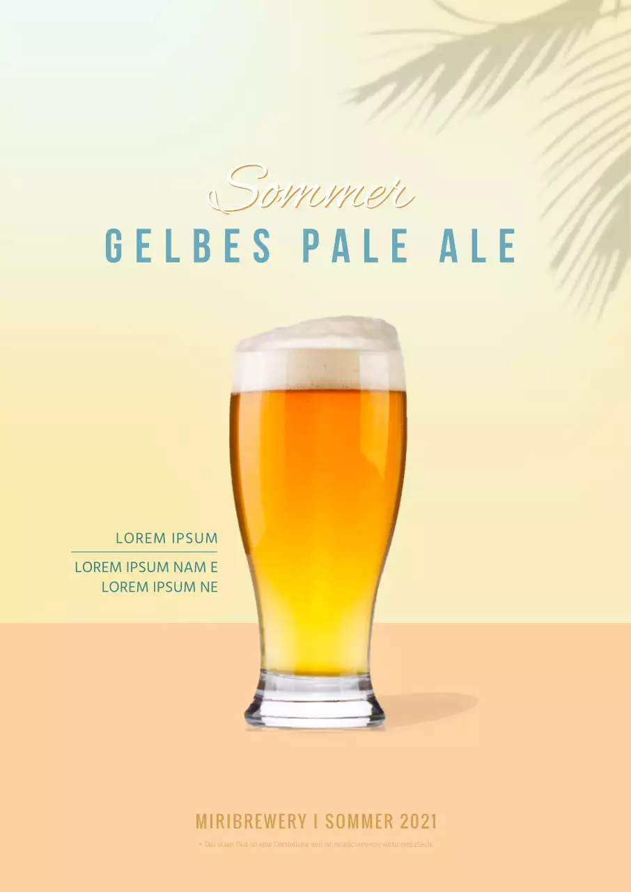 Einfaches Craft Beer Portrait Poster