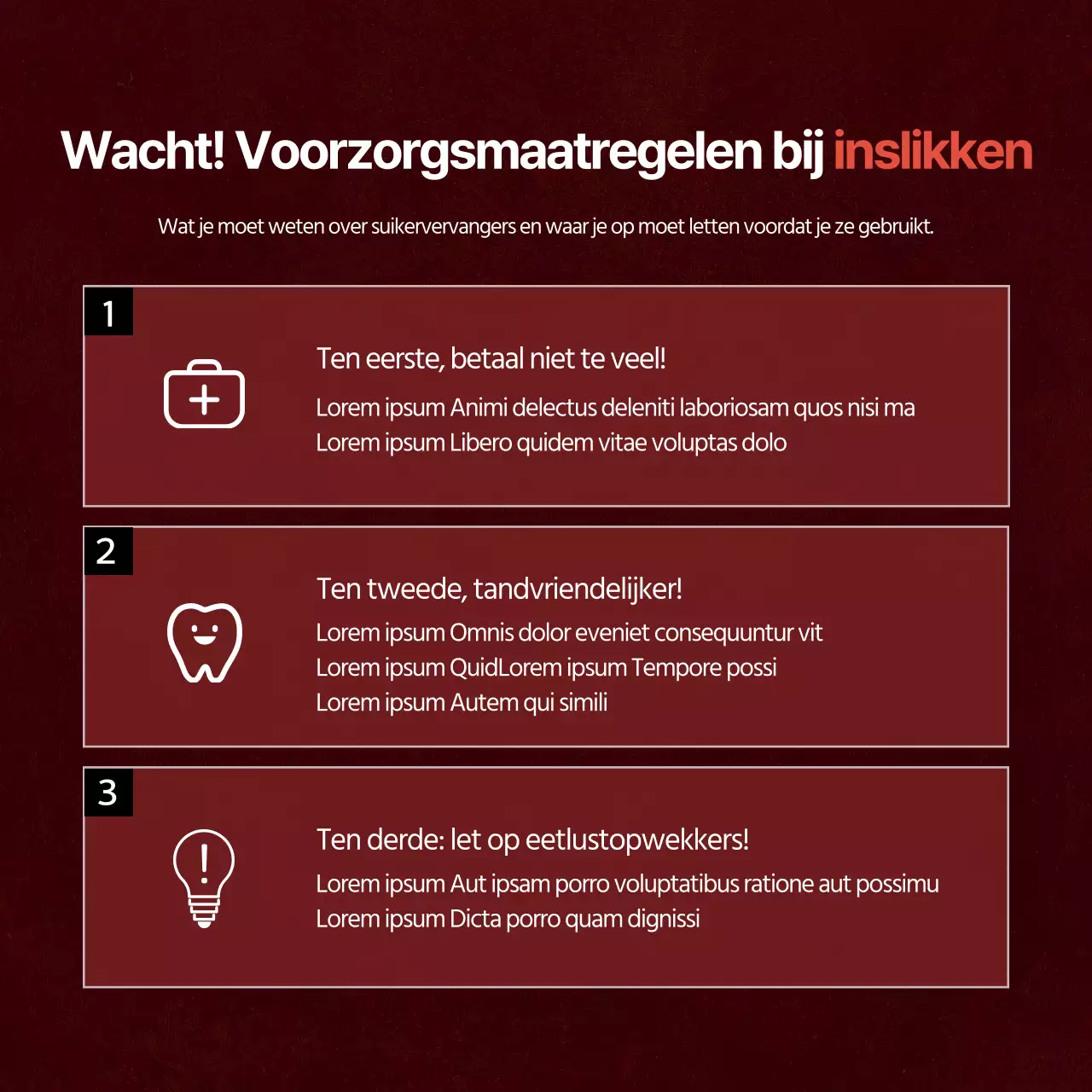 De rode, calorievrije geheime kaartnews design