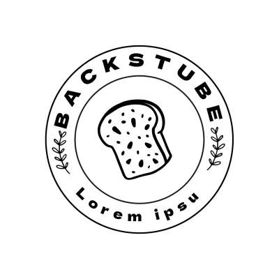 Schwarz Niedlich Brot Illustration Bäckerei Untersetzer