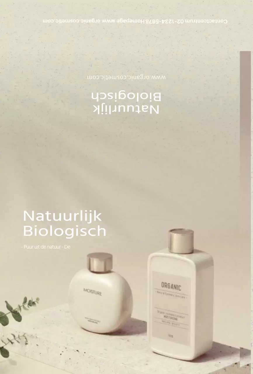 Eenvoudige beige cosmeticapostkaart