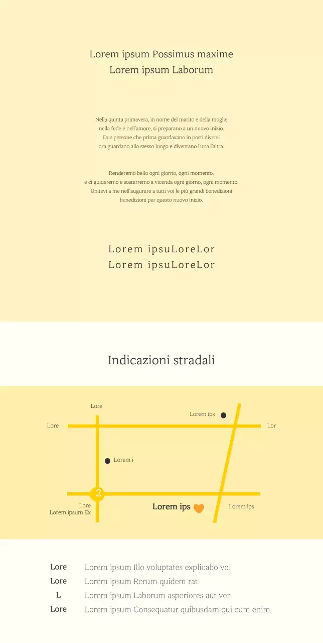 Un invito di nozze caldo e lussuoso in giallo
