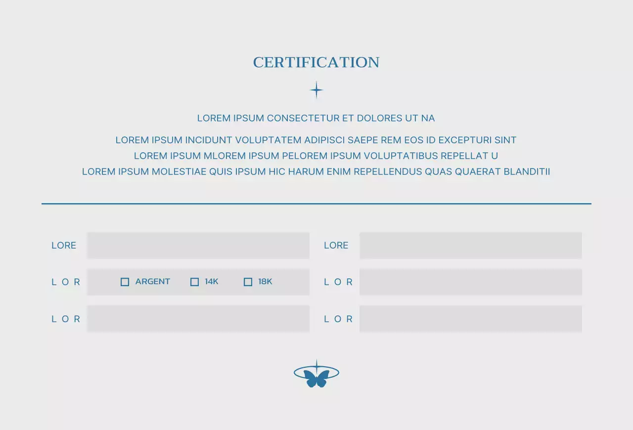 Une marque de bijoux avec un concept apaisant en bleu et gris