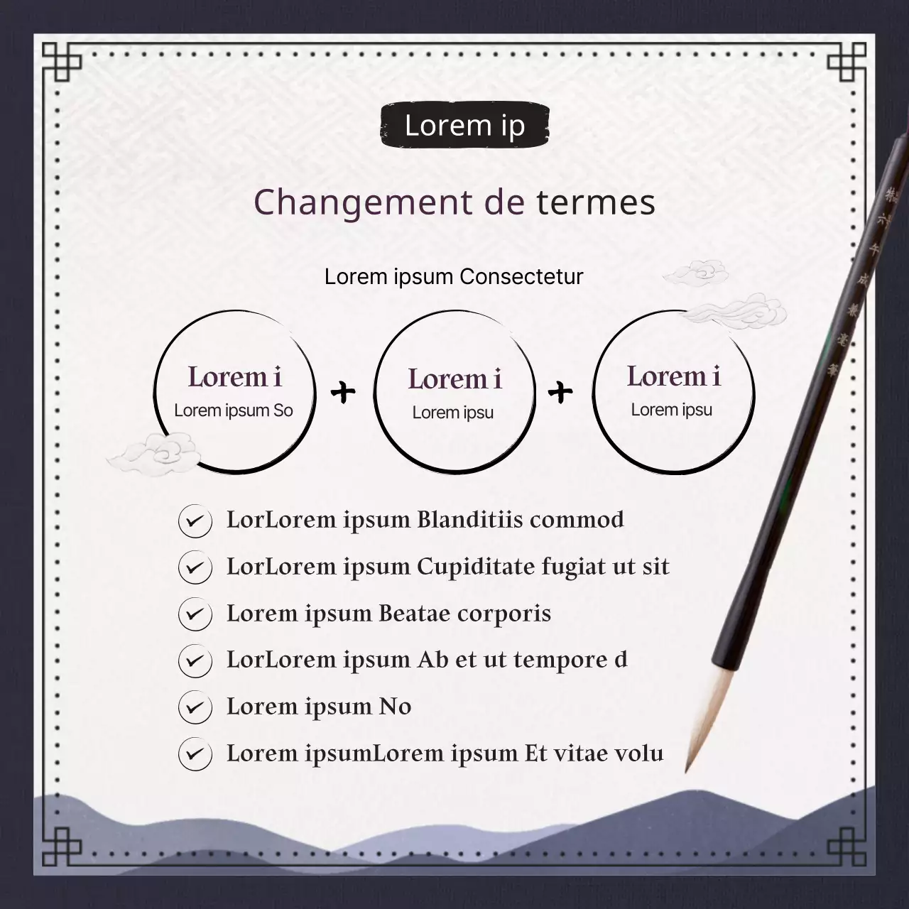 Nomenclature traditionnelle et classique en bleu marine et noir