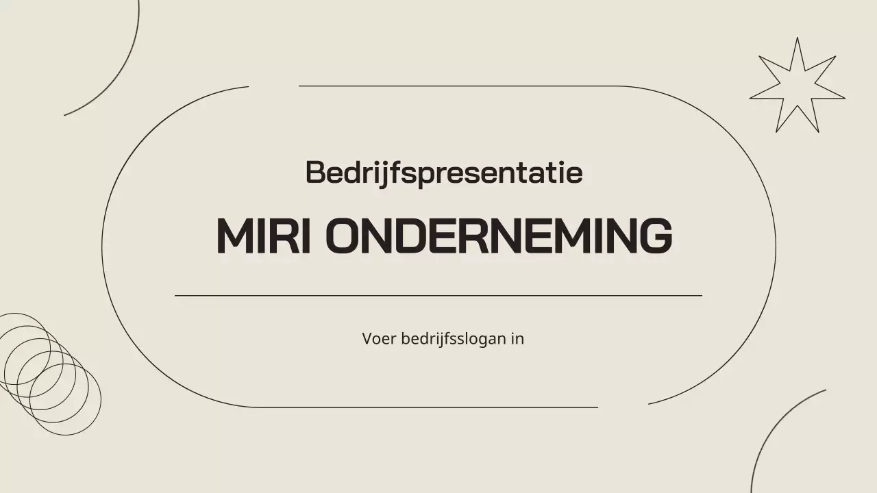 Een eenvoudig bedrijfsprofiel in beige