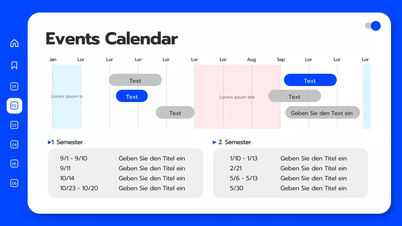 Universitätskonvokation in blauem 3D