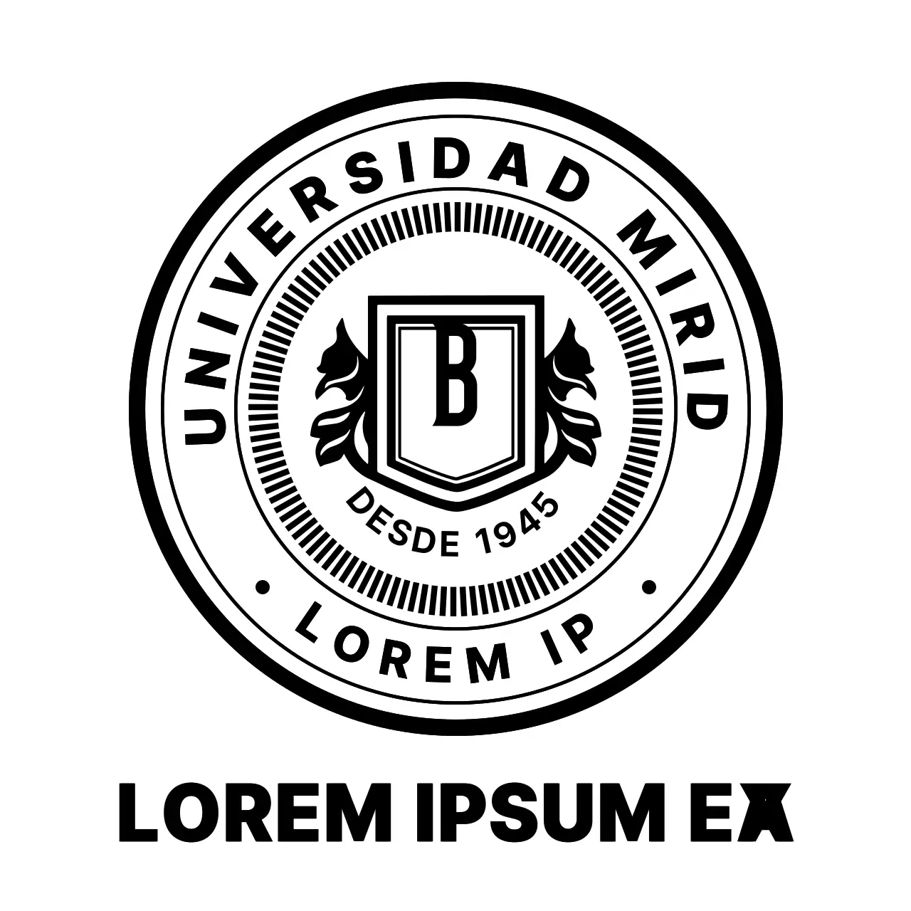 Un logotipo limpio y estilizado para la Universidad Miridhi