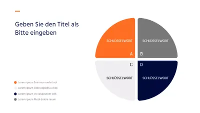 Eine einfache Konzept-Agenda in Orange und Grau