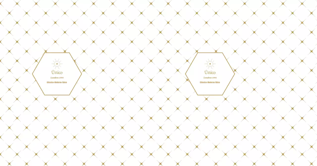 Loja de presentes com padrões modernos em ouro branco