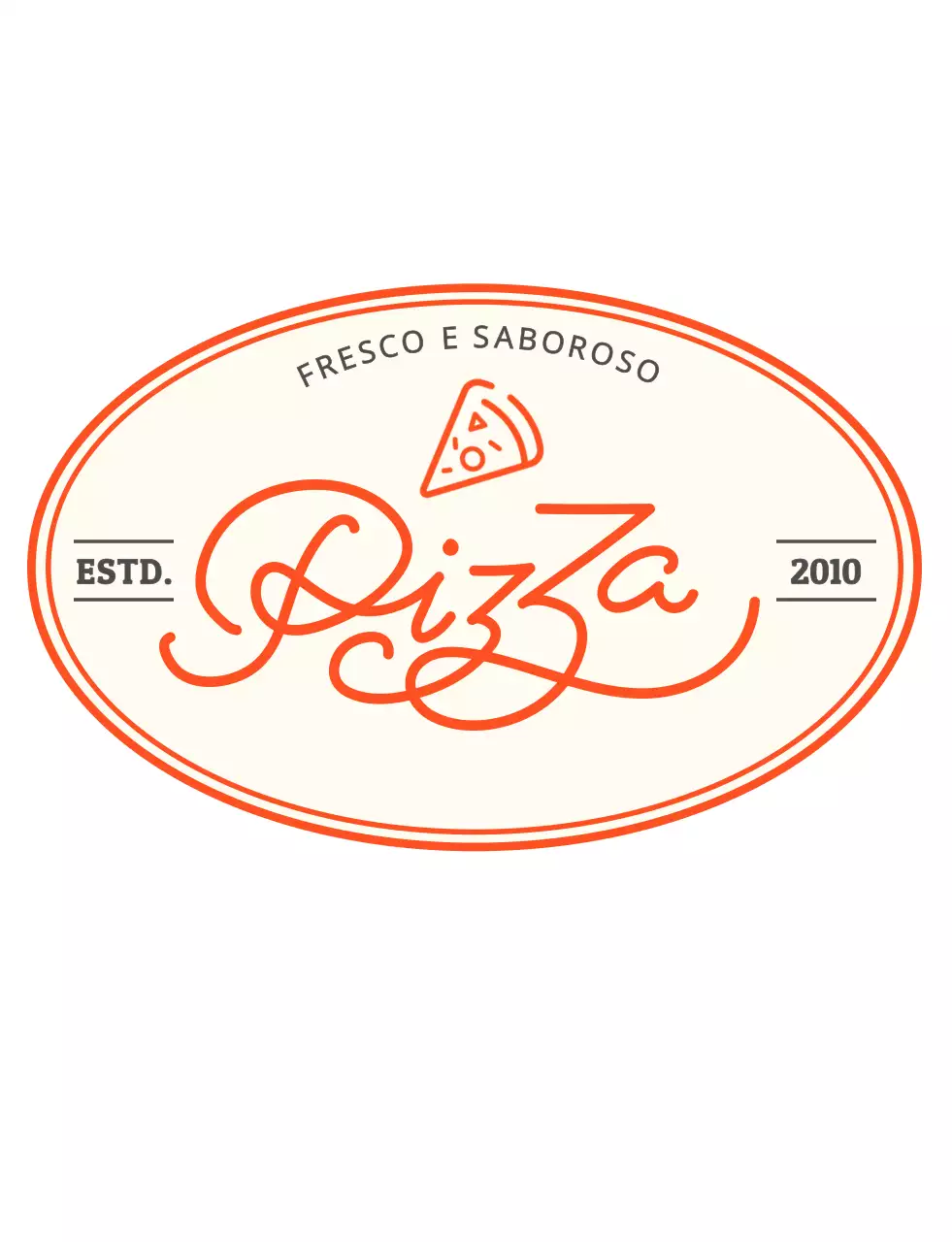 T-shirt vermelha com o logótipo da pizzaria