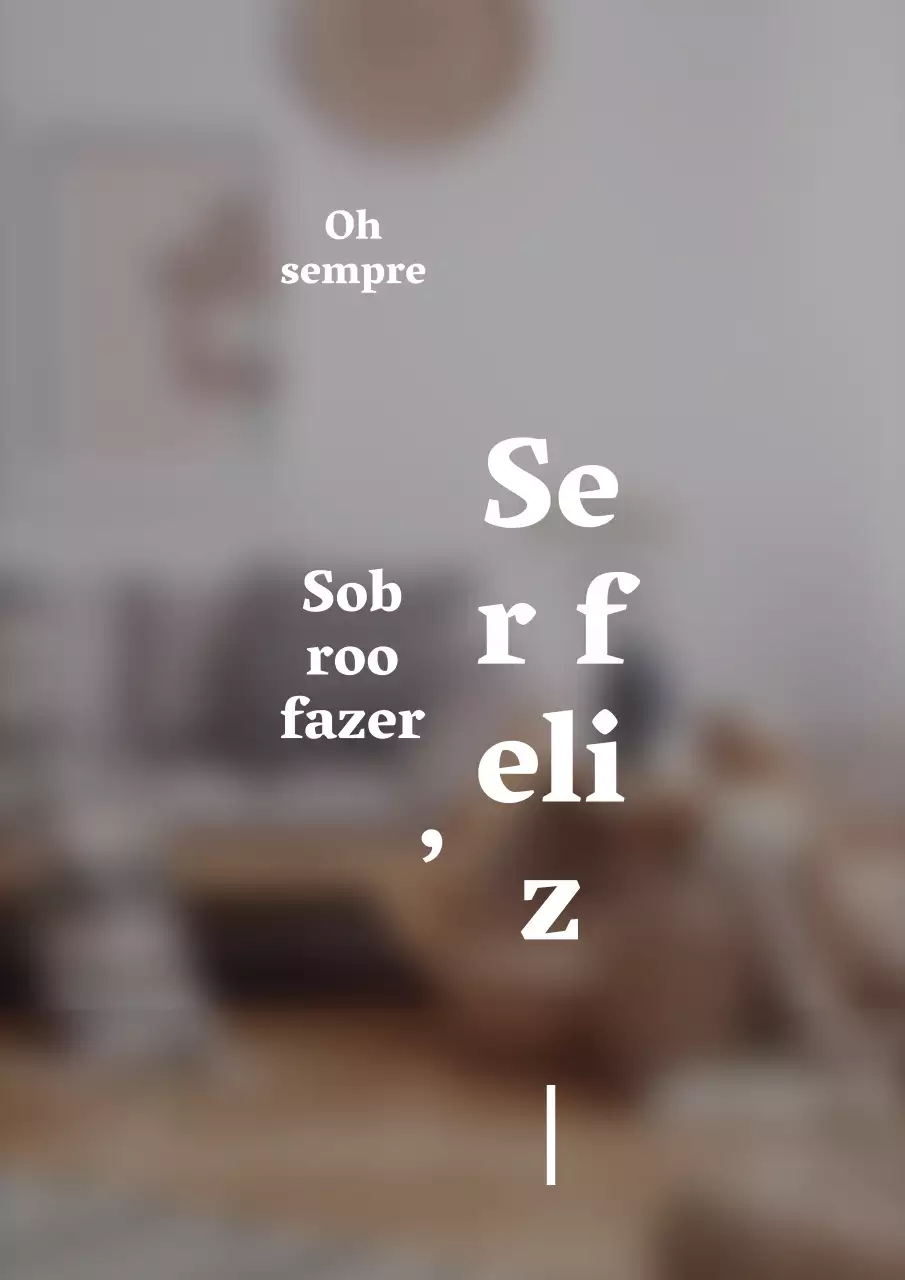 Sinalização interior textual num estilo emocional