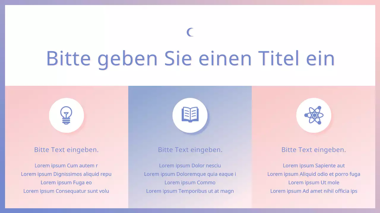Einfache Agenda mit rosa-violettem Farbverlauf