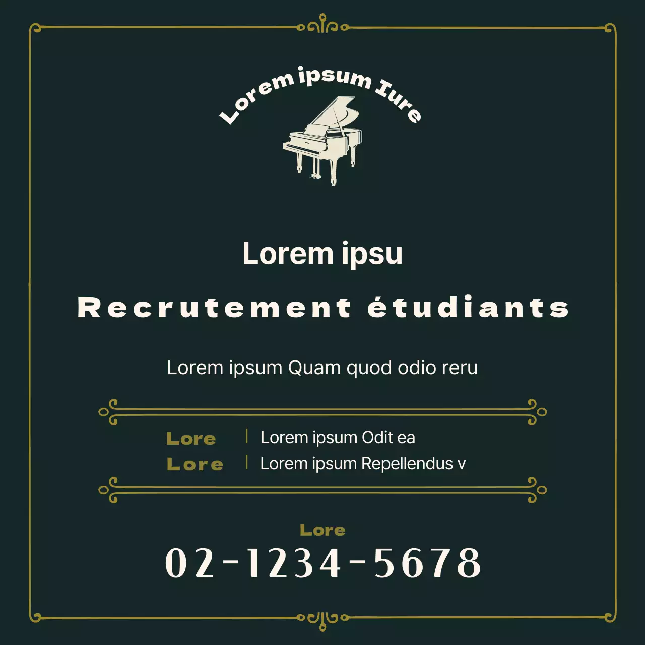 Recrutement d'étudiants pour l'école de musique verte