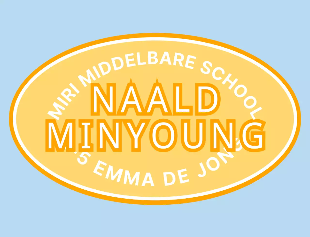 Hemelsblauw pastel t-shirt voor schoolteam