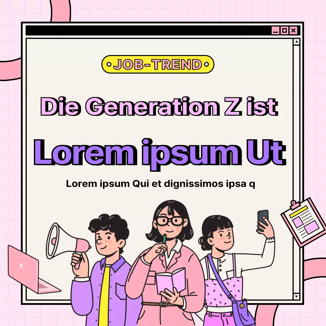 Pastellbilder Gen Z bevorzugt Karrieren