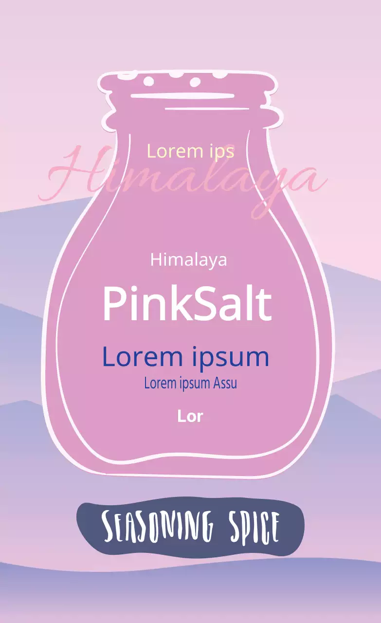 estampado rosa alimentos sencillos sal rosa etiqueta sal