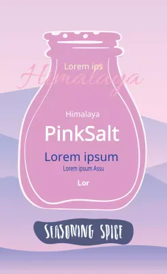 estampado rosa alimentos sencillos sal rosa etiqueta sal