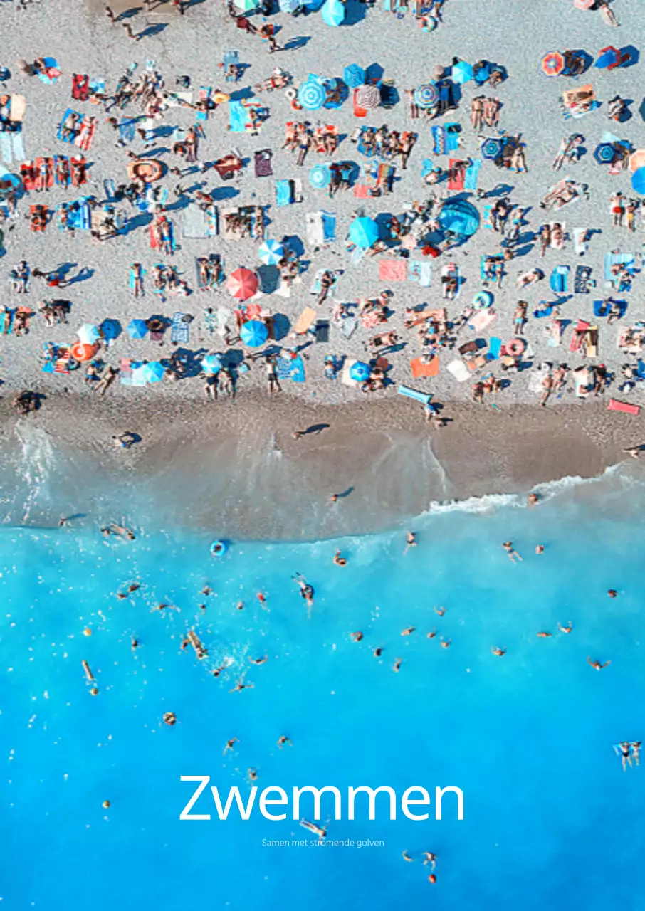 Voor zomerse interieurs met blauwe zeeën en mensen op het strand