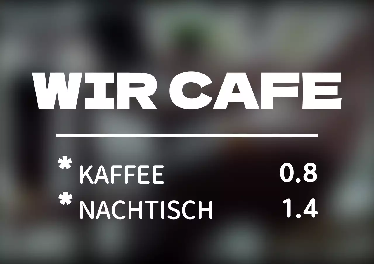 Ein einfaches Café-Menü-Board mit einem klaren Stil