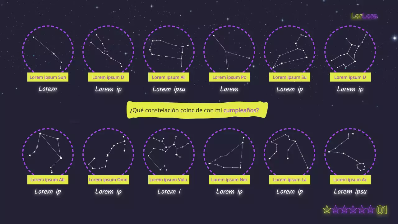 Material de formación amarillo neón y morado místico