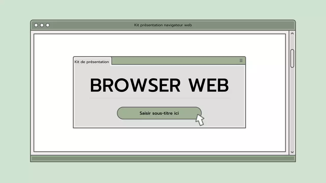 Kit de présentation avec un concept de navigateur bleu clair