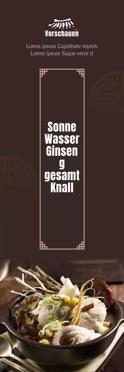 Beruhigende Meeresfrüchte Samgyetang Banner