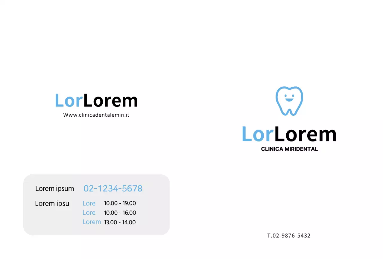 Cartolina semplice bianca per appuntamenti dentistici