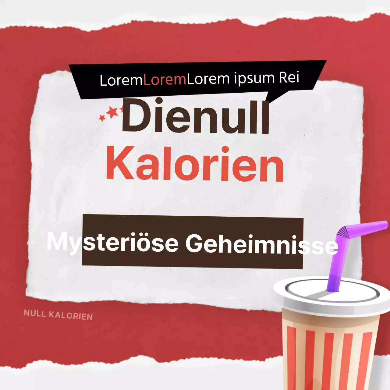 Die rote, kalorienfreie GeheimkarteNeues Design