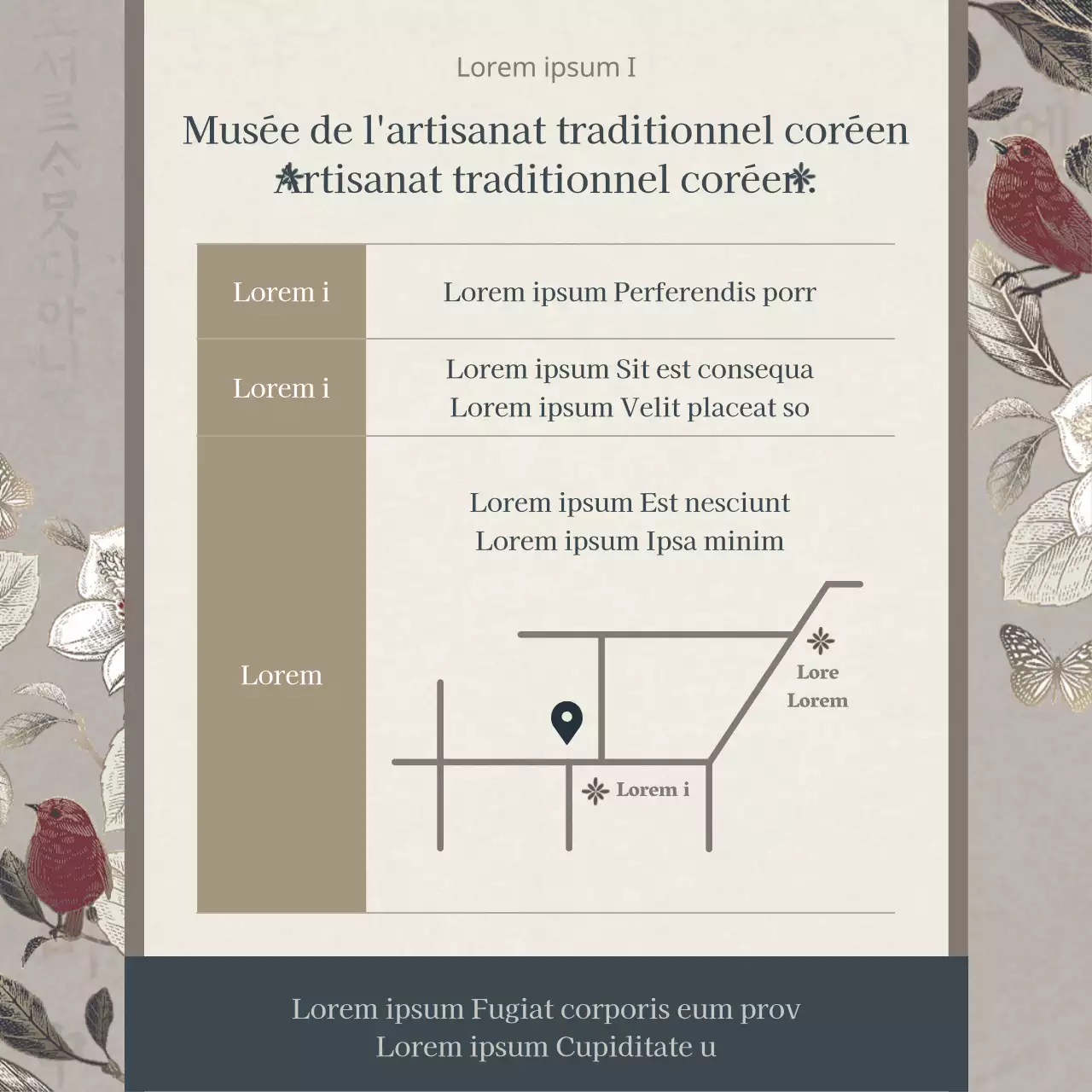 Cours d'une journée pour réaliser une coiffe traditionnelle du Nouvel An chinois en marron et bleu marine