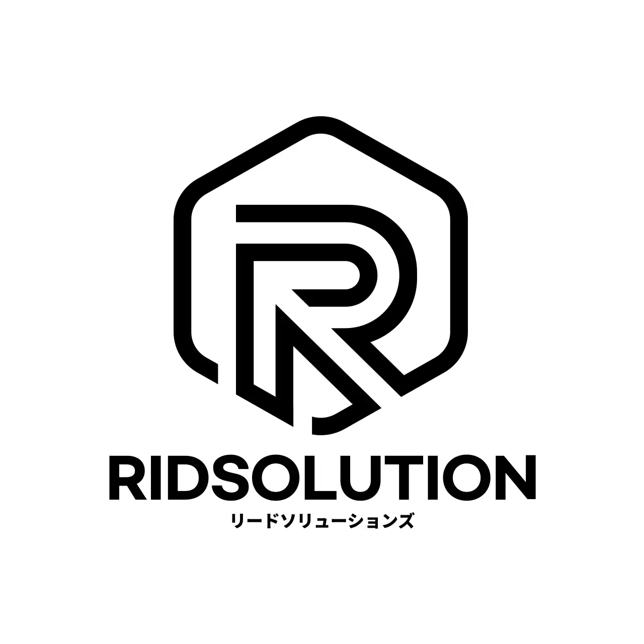 ブラックシンプルな会社ロゴ会社用コースター