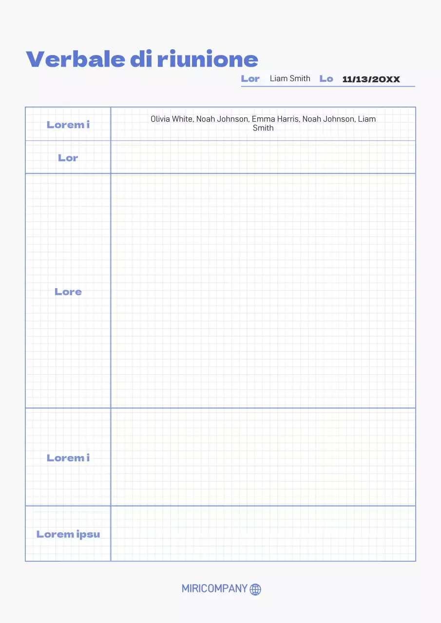 Minuti con schema a griglia con punti bianchi e blu