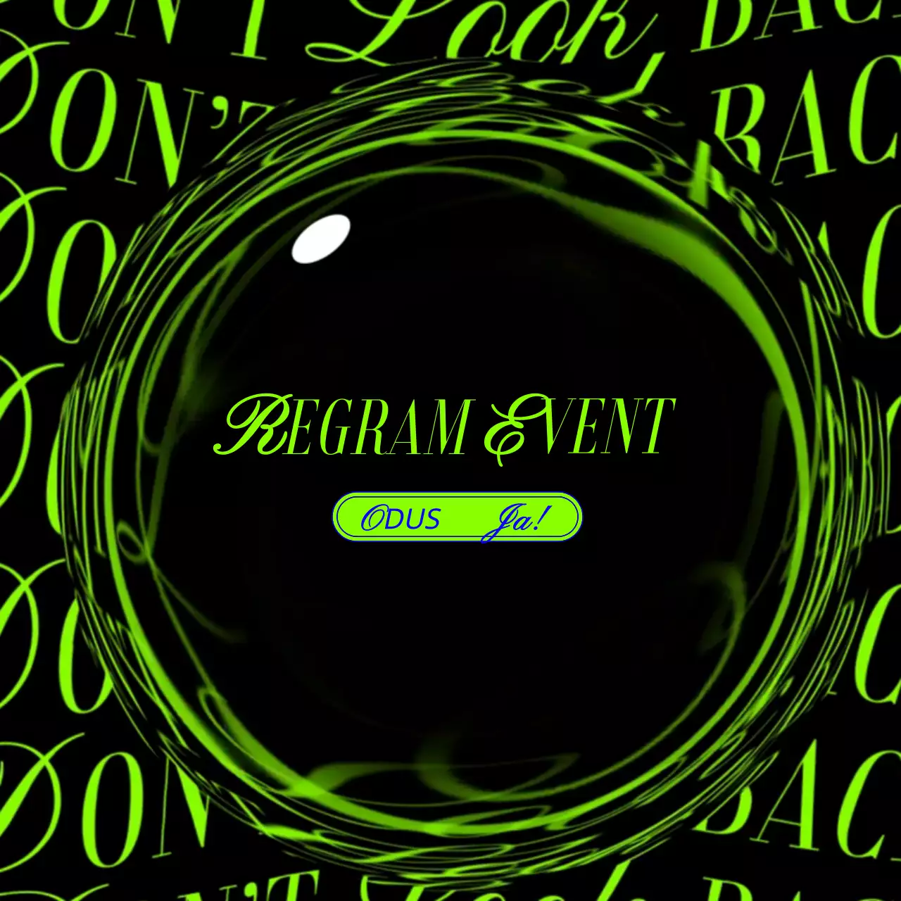 Een hippe gemerkte sfeerbundel in blauw en fluorescerend groen