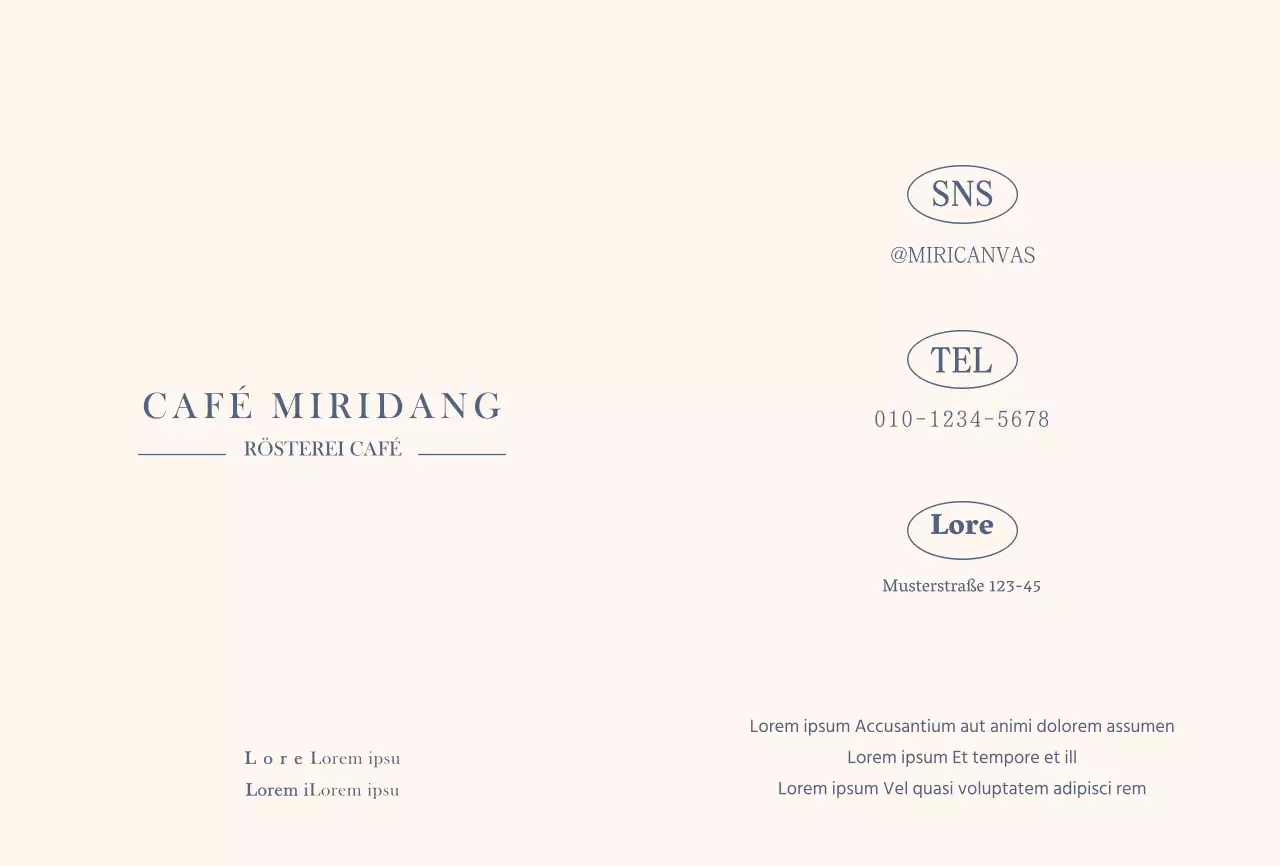 Bewerben Sie ein Café mit einem emotionalen Foto in Weiß und Blau.