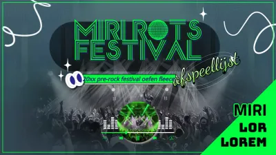 Een festival afspeellijst in het groen