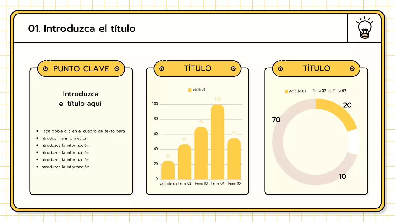 Un kit básico de presentación en amarillo, verde lima y azul
