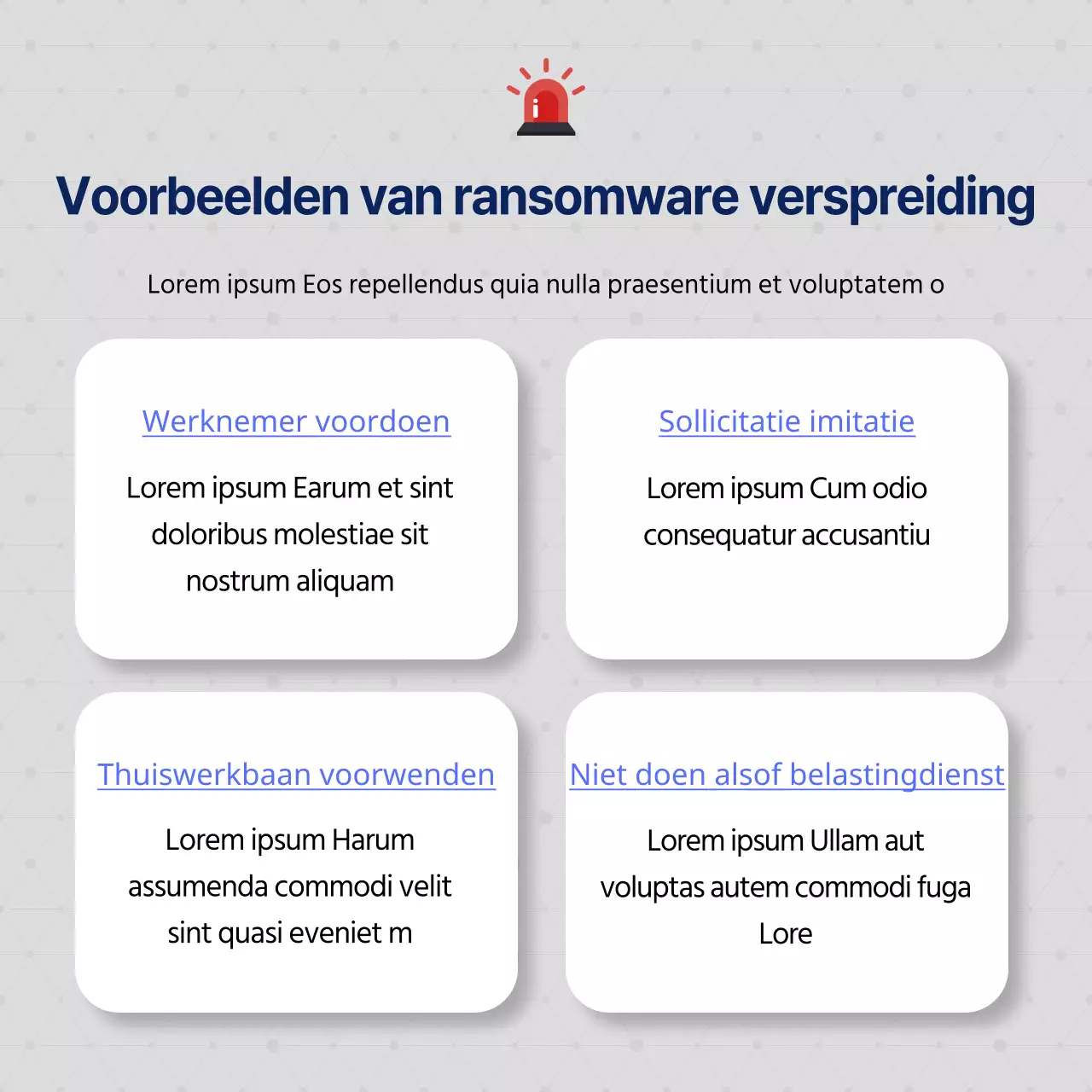 Serieuze ransomwarepreventie in marineblauw en grijs