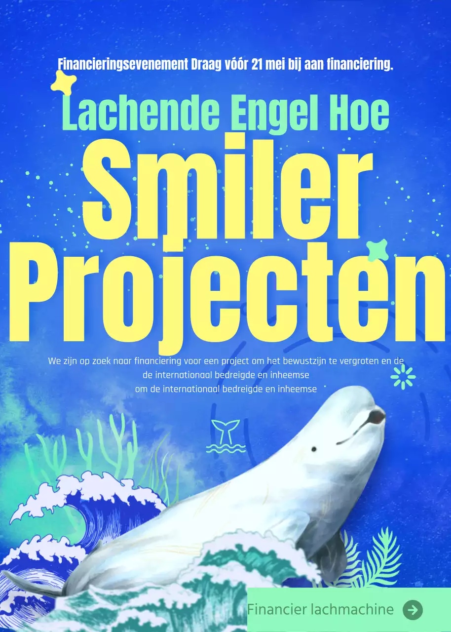 Blue and Mint Dag van de Zee Financieringsproject voor bedreigde zeedieren