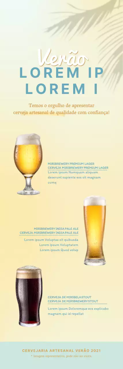 Estandarte simples de cerveja artesanal