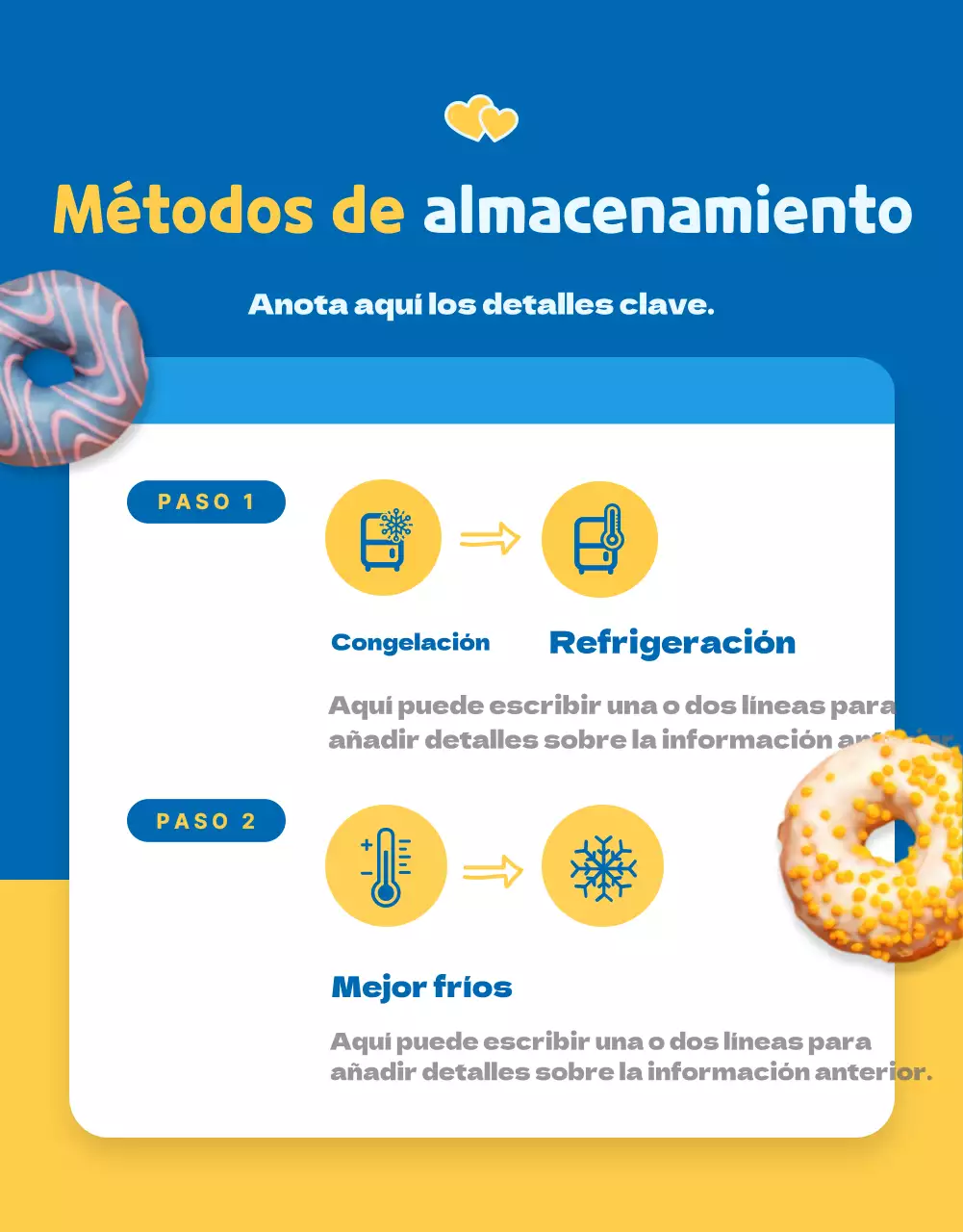 Vender donuts con un bonito concepto azul