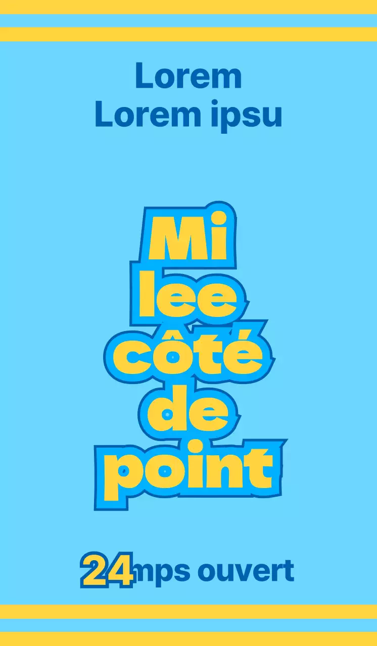 Magasins de proximité avec des icônes bleues et jaunes promouvant leurs différents services.