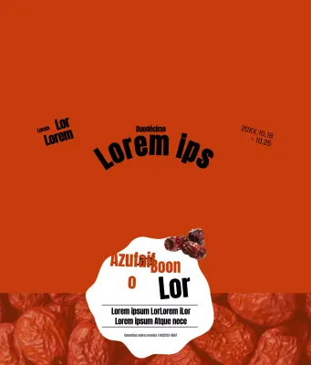 Estilo sencillo en rojo y negro Guía del Festival Jujube Boeun