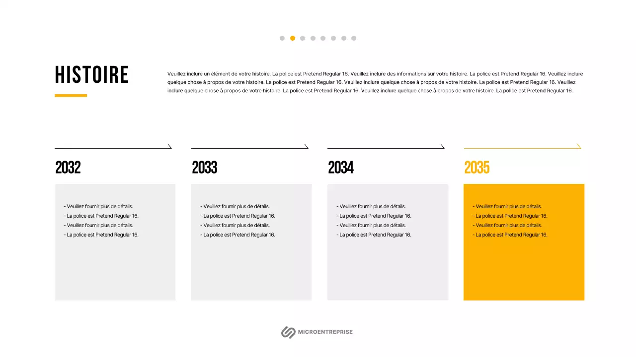 Plan d'affaires simple pour le Nouvel An en blanc et orange