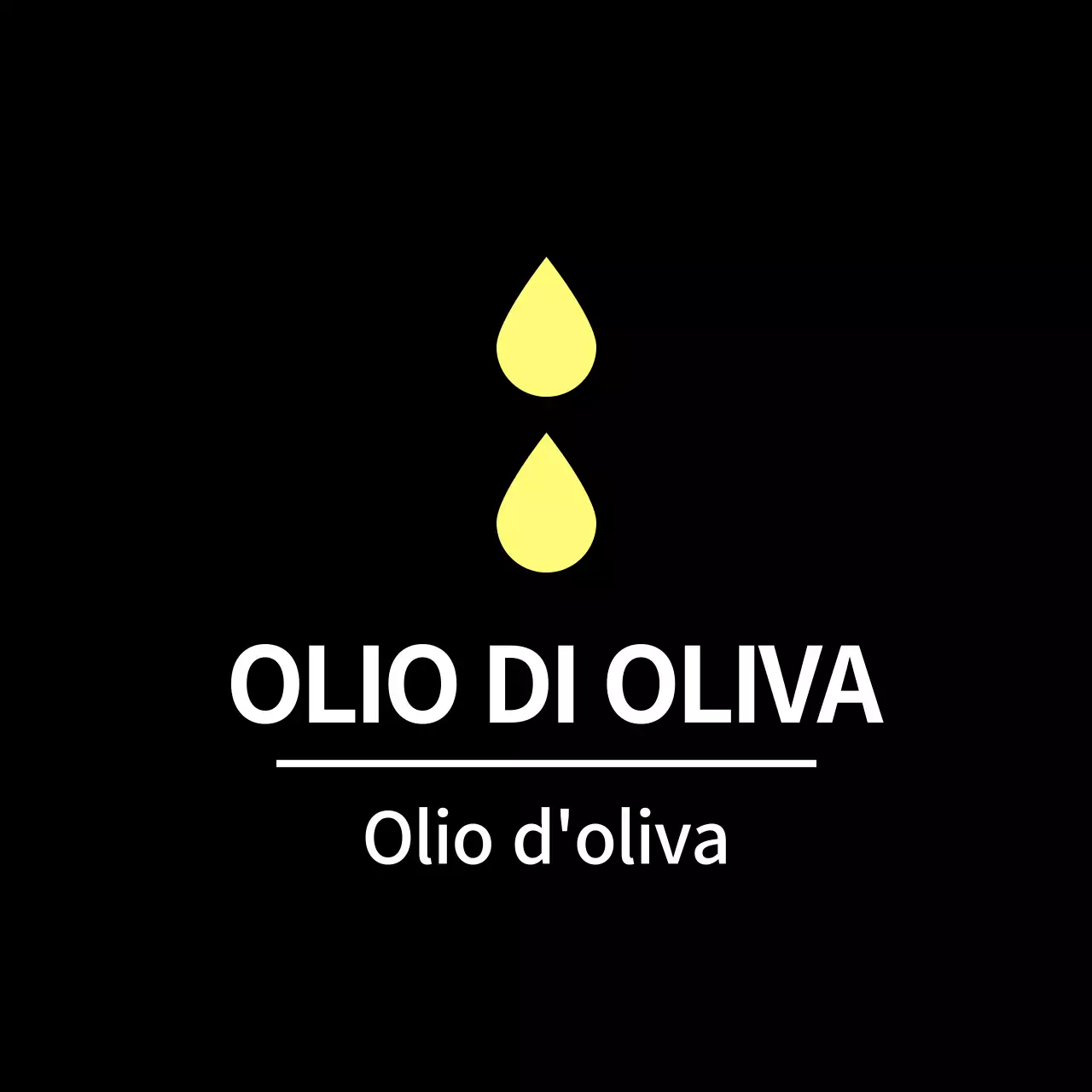 Adesivo all'olio d'oliva nero semplice per le etichette dei contorni