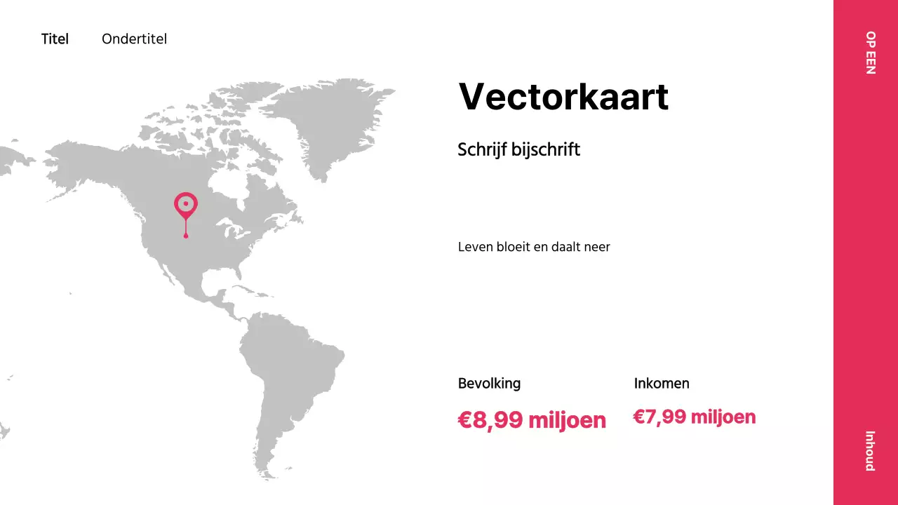 Eenvoudige conceptkaart in rood