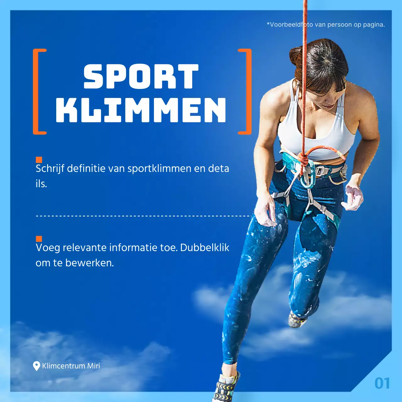 Over de blauwe en oranje lucht conceptklim