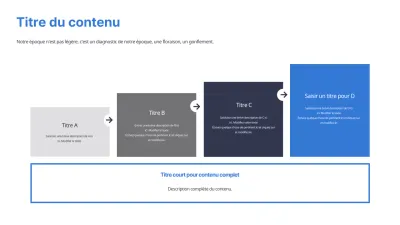 Une ligne du temps épurée en bleu et gris